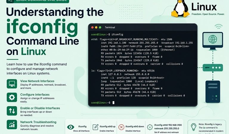 ifconfig Command in Linux (2026 Guide): Examples, Installation, and Modern Alternatives