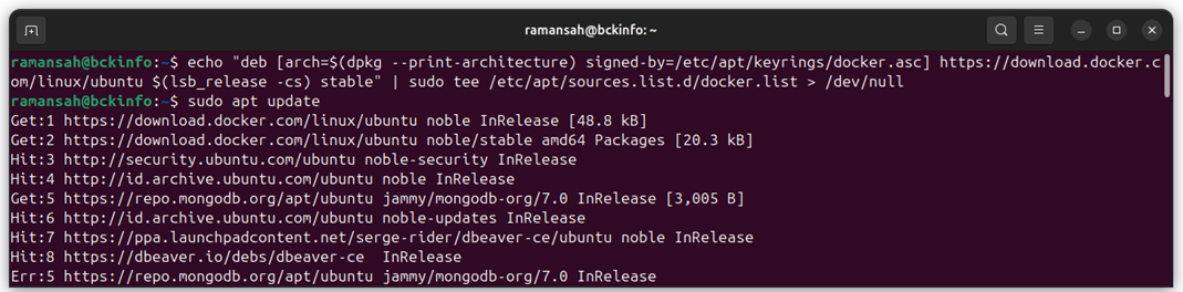 How To Install Docker CE On Ubuntu 24.04 LTS - bckinfo.com