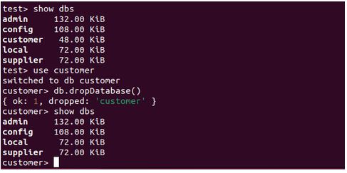 how to drop databae on MongoDB