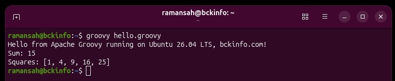 Running Groovy script