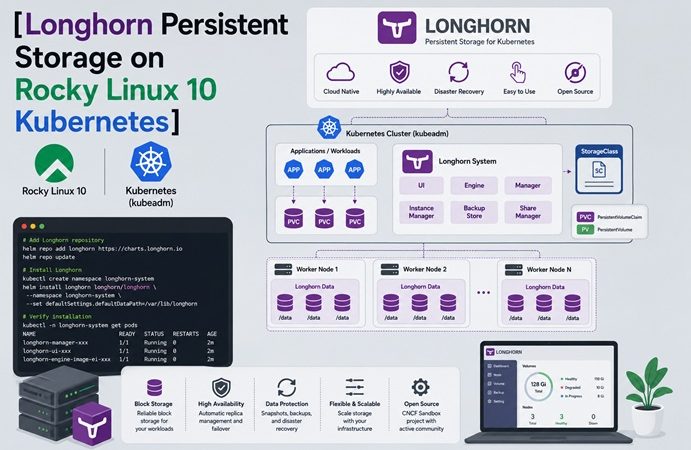 longhorn rocky linux persistent storage kubernetes
